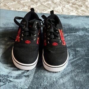 Black and Red Kids Shoes Heelys